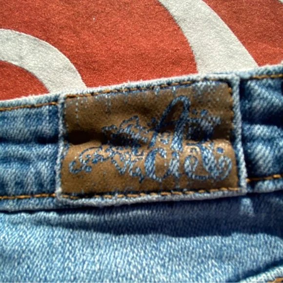 American Rag Low rise Jeans Super Flare size 2 26 short - Picture 15 of 16